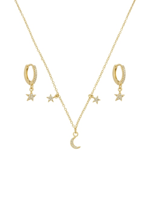 CONJUNTO INFANTIL LUA E ESTRELA CRAVEJADA CJ140-O