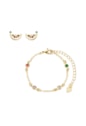 CONJUNTO INFANTIL MELANCIA COM PEDRAS COLORIDAS CJ158-O
