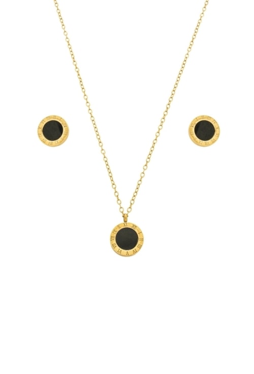 CONJUNTO INSPIRAÇÃO ÔNIX AÇO INOX DOURADO CJ132-AD