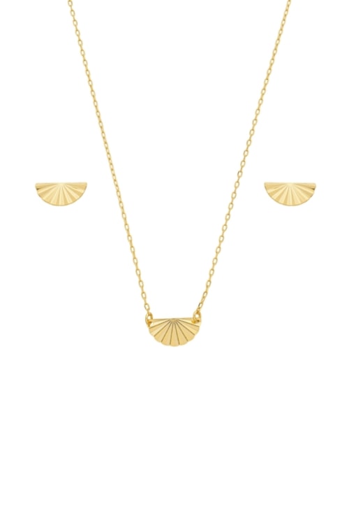 CONJUNTO LEQUE DELICADO NO OURO CJ136-O