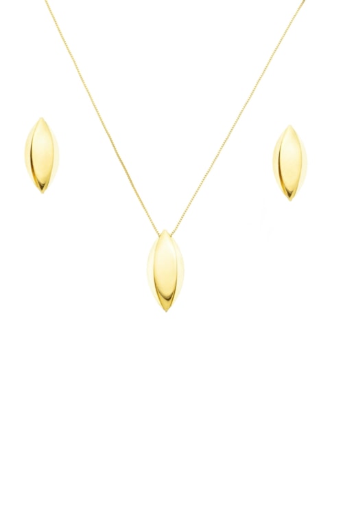 CONJUNTO NAVETE ELEGANTE NO OURO CJ106-O