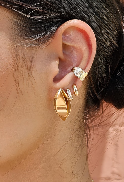 CONJUNTO NAVETE ELEGANTE NO OURO CJ106-O