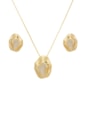 CONJUNTO ORGÂNICO CRAVEJADO ZIRCÔNIA BANHADO OURO CJ206-O