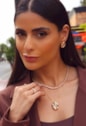 CONJUNTO ORGÂNICO CRAVEJADO ZIRCÔNIA BANHADO OURO CJ206-O