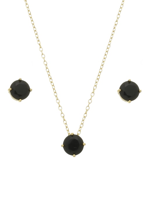 CONJUNTO PEDRA REDONDA GRANDE DE ÔNIX CJ092-O