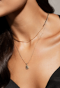 CONJUNTO RETANGULAR COM ZIRCÔNIA CHOCOLATE BANHADO A OURO 18K CJ216-O