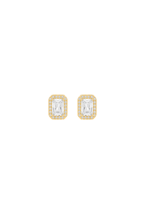 CONJUNTO RETANGULAR CRAVEJADO COM ZIRCÔNIA CRISTAL BM2292-O