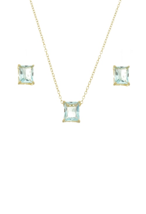 CONJUNTO RETANGULAR DE PEDRA AZUL PARAÍBA CJ095-O CONJUNTO RETANGULAR DE PEDRA AZUL PARAÍBA CJ095-O