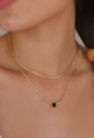 CONJUNTO TRANÇADO COM PEDRA ÔNIX CJ123-O
