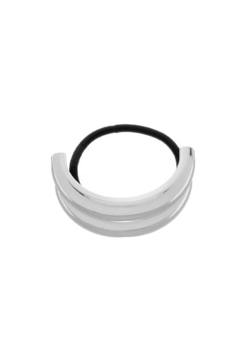ELÁSTICO DE CABELO COM METAL DUPLO ABAULADO NO RÓDIO AC006-R ELÁSTICO DE CABELO COM METAL DUPLO ABAULADO NO RÓDIO AC006-R