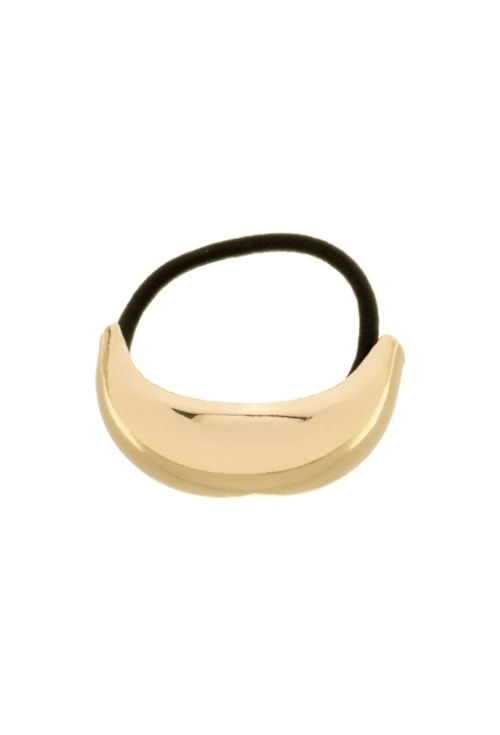 ELÁSTICO DE CABELO COM METAL OVAL ABAULADO NO OURO AC008-O ELÁSTICO DE CABELO COM METAL OVAL ABAULADO NO OURO AC008-O