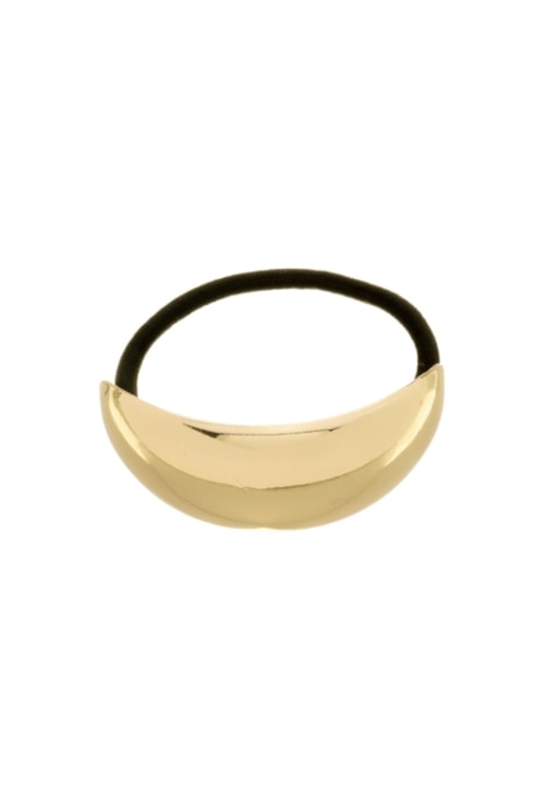 ELÁSTICO DE CABELO COM METAL OVAL ABAULADO NO OURO AC009-O ELÁSTICO DE CABELO COM METAL OVAL ABAULADO NO OURO AC009-O