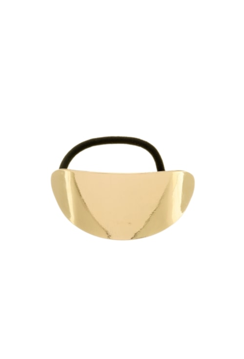 ELÁSTICO DE CABELO COM METAL OVAL NO OURO AC007-O ELÁSTICO DE CABELO COM METAL OVAL NO OURO AC007-O