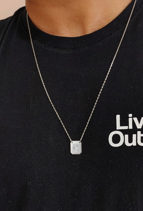 ESCAPULÁRIO COM CRUZ E CRISTO NO RÓDIO CO583-R