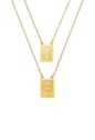 ESCAPULÁRIO QUADRADO JESUS EM AÇO INOX DOURADO CO796-AD