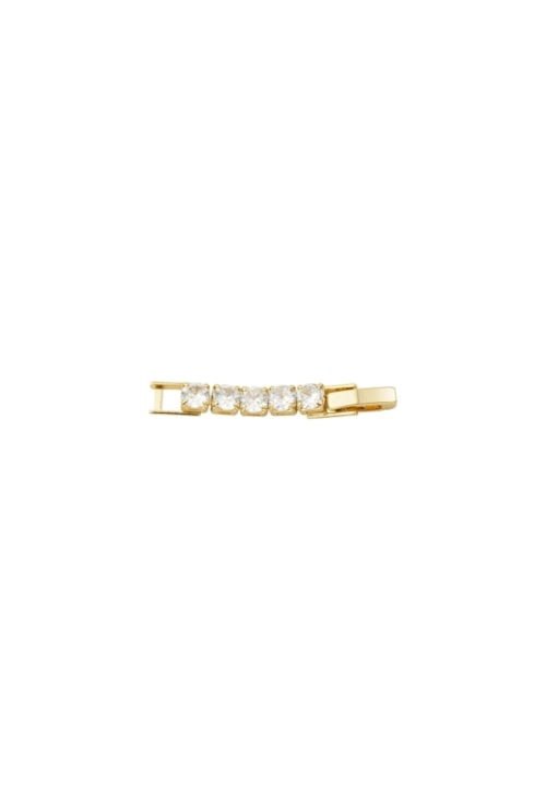 EXTENSOR RIVIERA COM ZIRCÔNIAS 4MM BANHADO A OURO AC010-0
