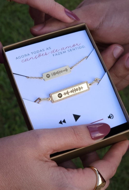 KIT DE PULSEIRAS PERSONALIZADAS MÚSICA SPOTIFY PP100-O