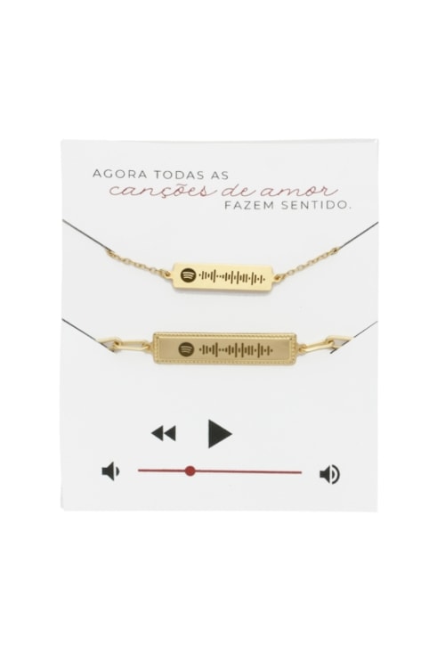 KIT DE PULSEIRAS PERSONALIZADAS MÚSICA SPOTIFY PP100-O