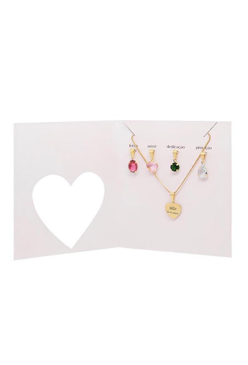 KIT PINGENTE MÃE NO OURO CO644-O