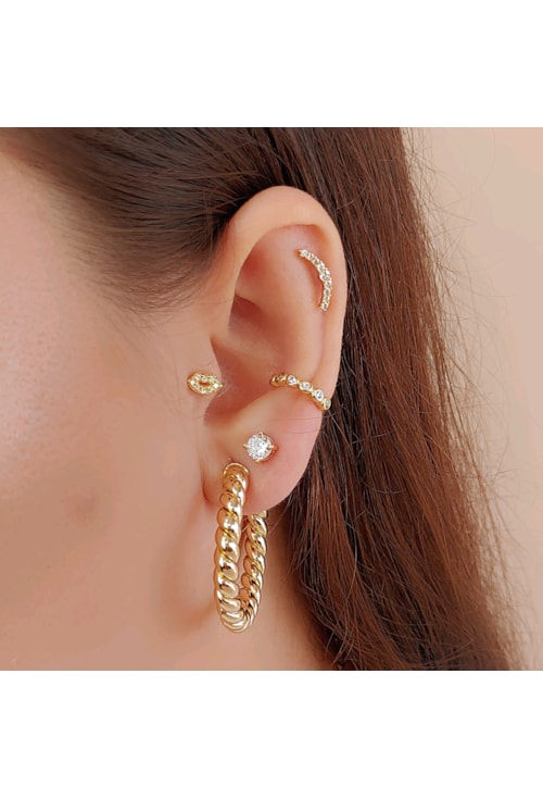 PIERCING BOCA COM ZIRCÕNAS NO OURO BM717-O