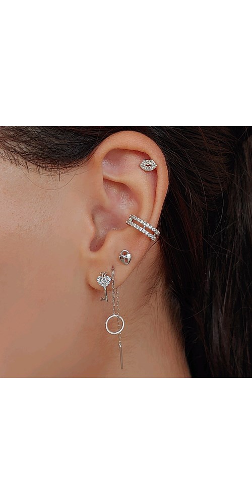 PIERCING BOCA COM ZIRCÔNIAS NO RÓDIO BM717-R