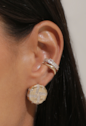 PIERCING CRAVEJADO COM PEDRA QUADRADA BANHADO A OURO BM2326-O