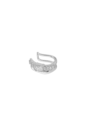 PIERCING CRAVEJADO COM PEDRA QUADRADA BANHADO A RÓDIO BM2326-R