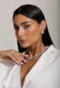PIERCING CRAVEJADO COM PEDRA QUADRADA BANHADO A RÓDIO BM2326-R