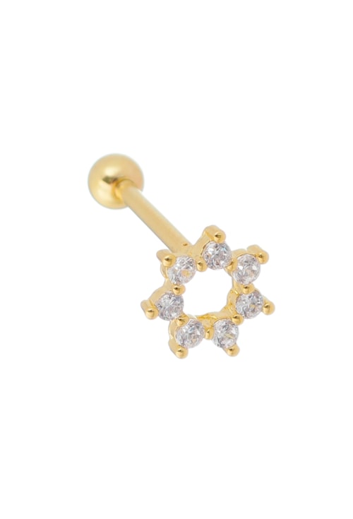PIERCING DE FLOR VAZADA NO OURO BM730-O