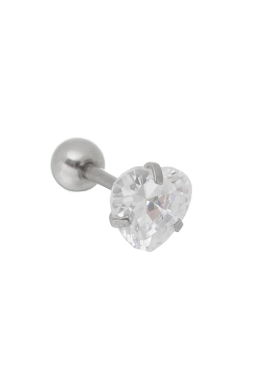 PIERCING DE FURO COM ZIRCÔNIA DE CORAÇÃO GRANDE BM642-A PIERCING DE FURO COM ZIRCÔNIA DE CORAÇÃO GRANDE BM642-A
