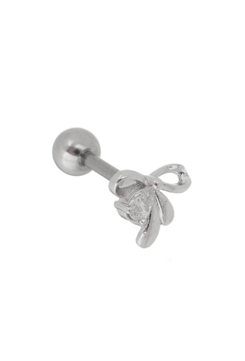 PIERCING DE FURO LAÇO COM ZIRCÔNIA BM595-A PIERCING DE FURO LAÇO COM ZIRCÔNIA BM595-A