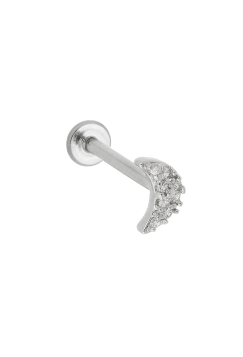 PIERCING DE LUA COM ZIRCÔNIAS NO RÓDIO BM712-R