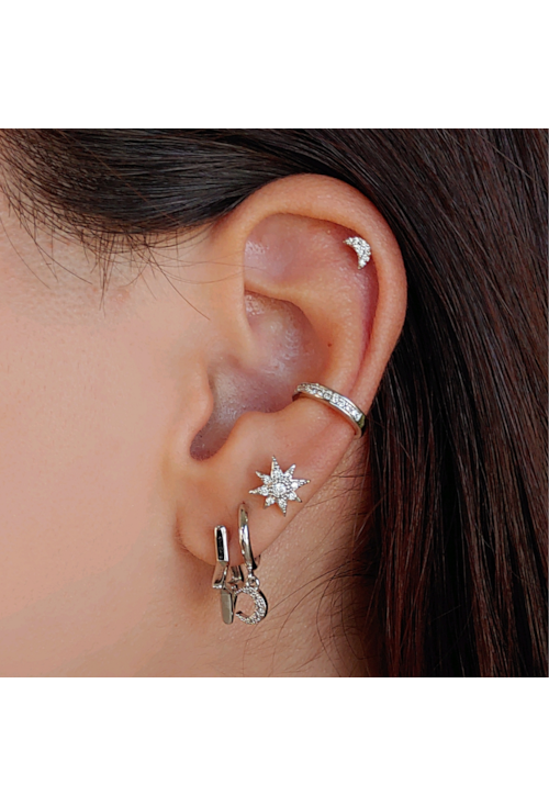 PIERCING DE LUA COM ZIRCÔNIAS NO RÓDIO BM712-R