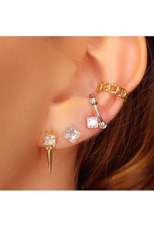 PIERCING FAKE COM BOLINHA CRAVEJADA BM231-R PIERCING FAKE COM BOLINHA CRAVEJADA BM231-R