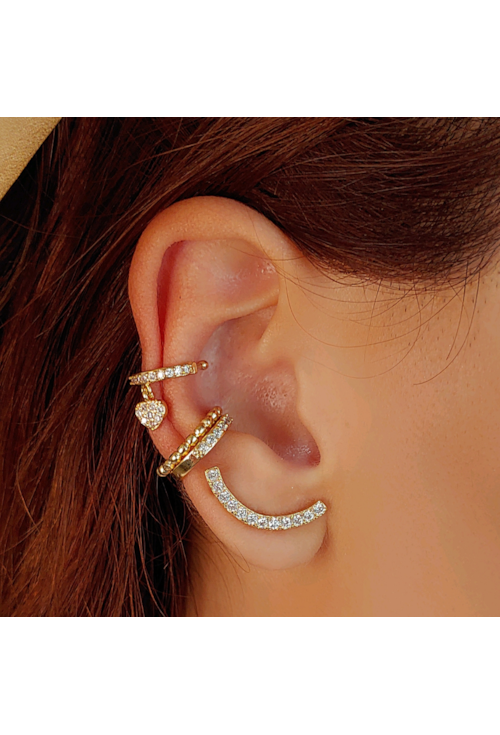 PIERCING FAKE COM CORAÇÃO CRAVEJADO BM824-O