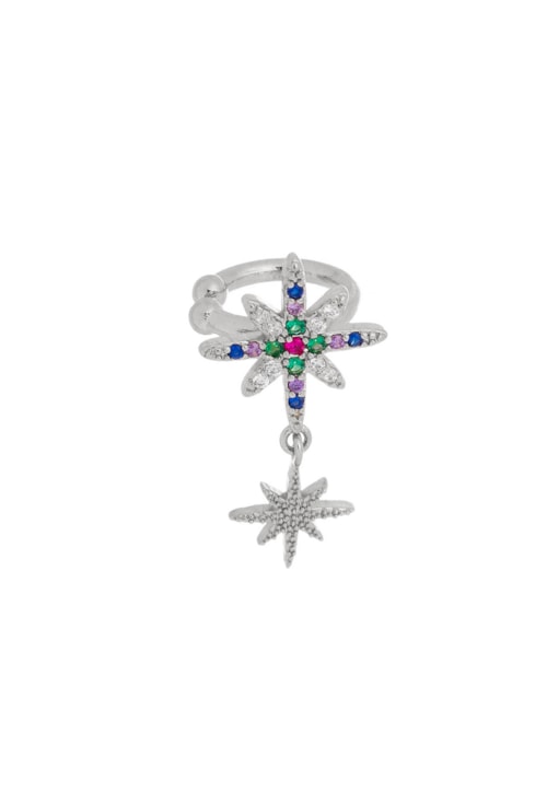 PIERCING FAKE COM ESTRELA CRAVEJADA COLORIDA BM815-R