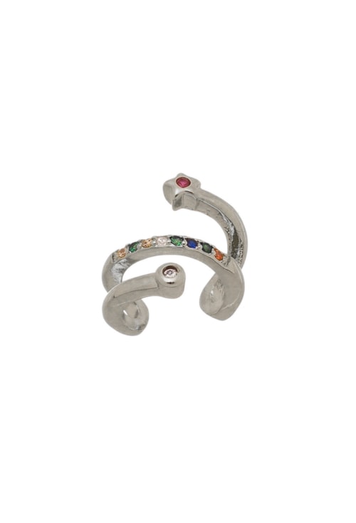 PIERCING FAKE COM ESTRELA E ZIRCÔNIAS COLORIDAS BM1028-R