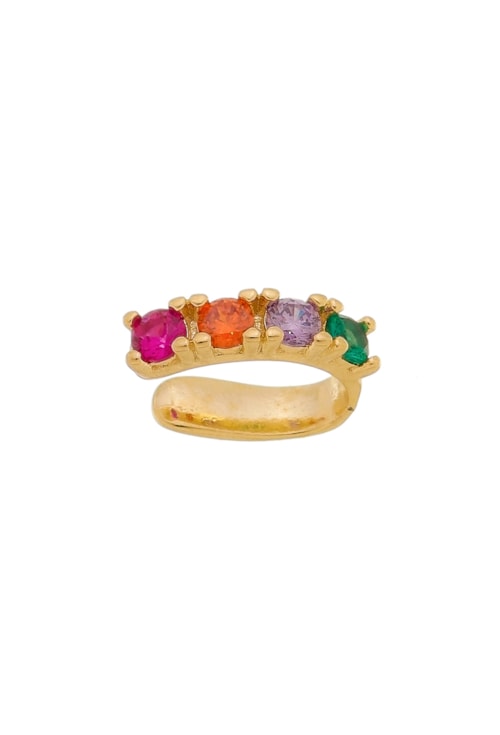PIERCING FAKE COM PEDRAS COLORIDAS BM1069-O