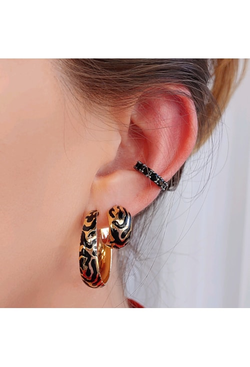 PIERCING FAKE COM PEDRAS ÔNIX BM1207-G