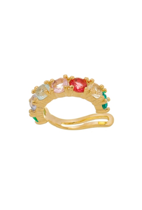 PIERCING FAKE COM PEDRAS RAINBOW BM1207-O