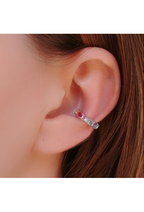 PIERCING FAKE COM PEDRAS RAINBOW BM1207-R