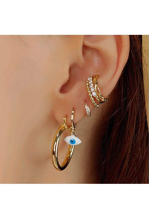 PIERCING FAKE COM ZIRCÔNIA CRISTAL NO OURO BM831-O