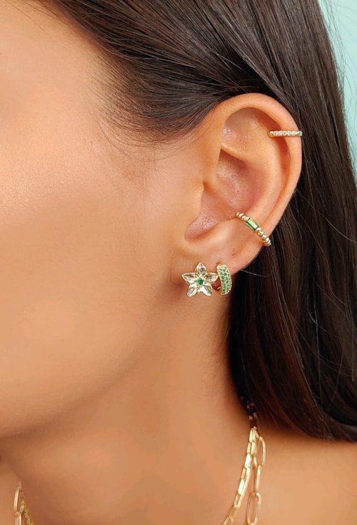 PIERCING FAKE COM ZIRCÔNIA NO OURO BM567-O PIERCING FAKE COM ZIRCÔNIA NO OURO BM567-O