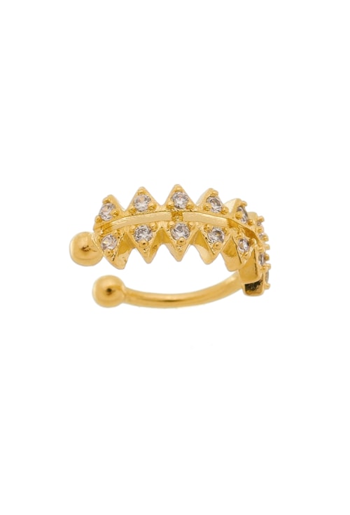 PIERCING FAKE COM ZIRCÔNIAS TRIANGULAR BM1040-O