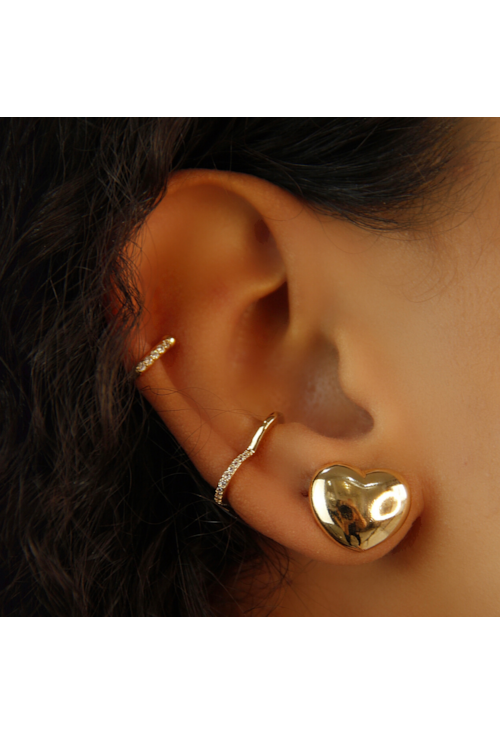 PIERCING FAKE CORAÇÃO COM ZIRCÔNIA CRISTAL BM776-O