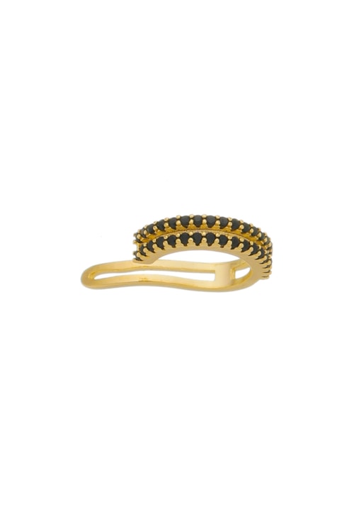 PIERCING FAKE CRAVEJADO COM ÔNIX BM174-O
