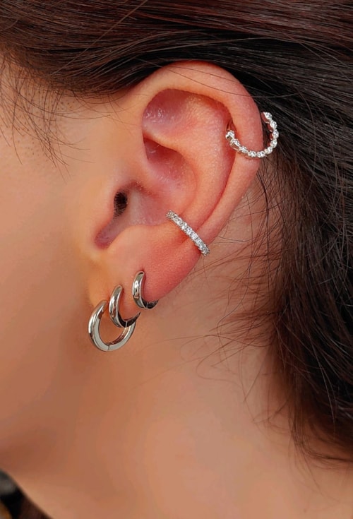 PIERCING FAKE CRAVEJADO COM ZIRCÔNIAS BM1039-R