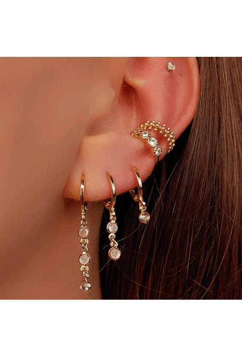 PIERCING FAKE DE BOLINHAS NO OURO BM816-O