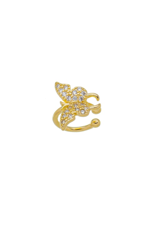 PIERCING FAKE DE BORBOLETA CRAVEJADO BM1175-O
