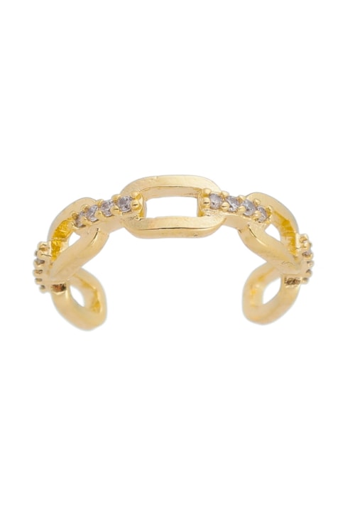 PIERCING FAKE DE ELOS COM ZIRCÔNIA CRISTAL NO OURO BM686-O PIERCING FAKE DE ELOS COM ZIRCÔNIA CRISTAL NO OURO BM686-O
